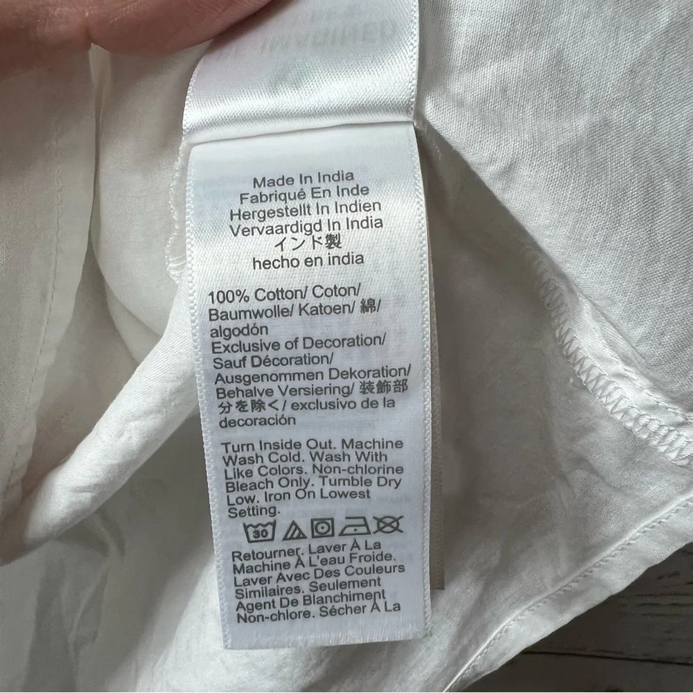 Nwt J. Crew Raglan Cotton Popover Embroidered Top